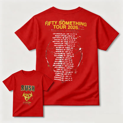 To Honor Rush Fifty Something Tour 2026 North America Official Concert Poster T-Shirt