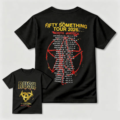 To Honor Rush Fifty Something Tour 2026 North America Official Concert Poster T-Shirt