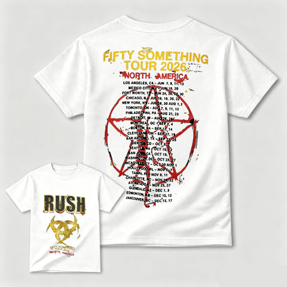To Honor Rush Fifty Something Tour 2026 North America Official Concert Poster T-Shirt