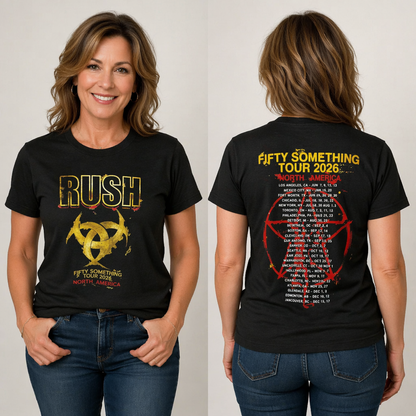 To Honor Rush Fifty Something Tour 2026 North America Official Concert Poster T-Shirt