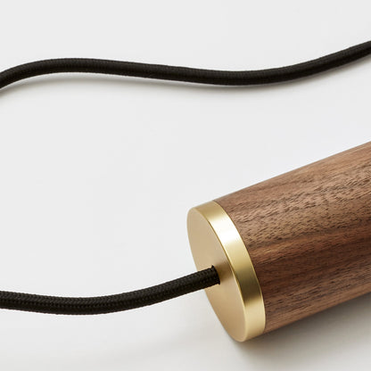 Porcelain III Pendant Light in Walnut