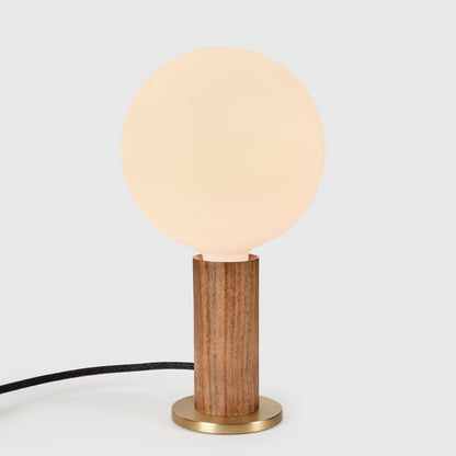Knuckle Table Lamp in Walnut + Sphere IV