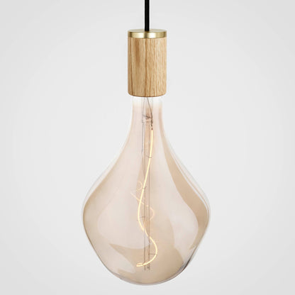 Nine Pendant in Oak + Voronoi II