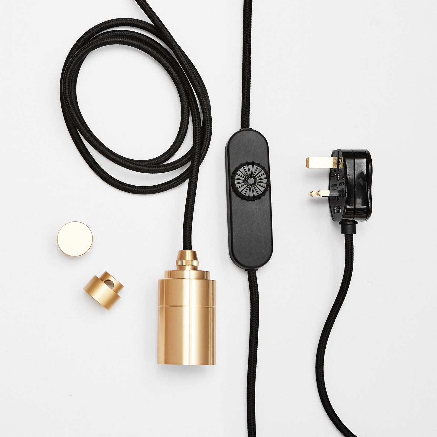 Voronoi III Plug-In Pendant in Brass
