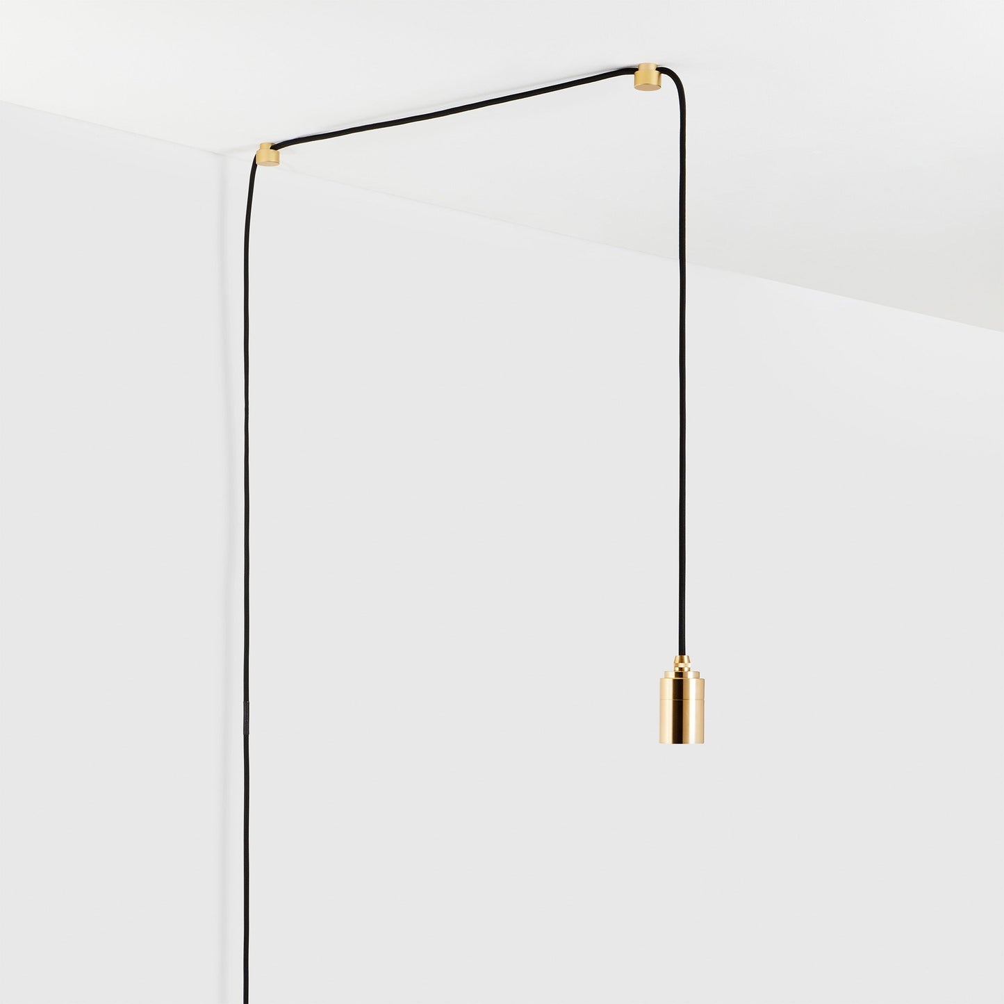 Voronoi III Plug-In Pendant in Brass