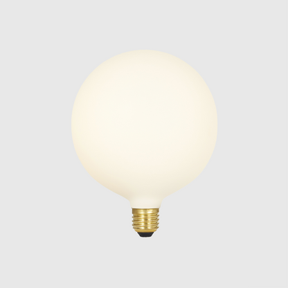 Bower Pendant Light Medium in Oyster White + Sphere IV
