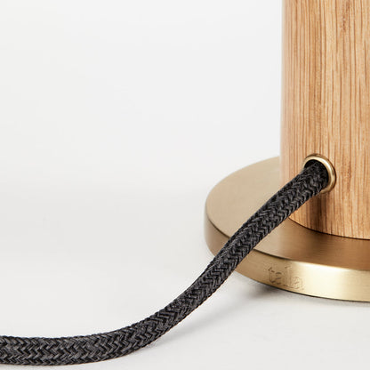 Knuckle Table Lamp in Oak + Voronoi I - Set of 2