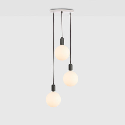Triple Pendant in Graphite + Sphere IV