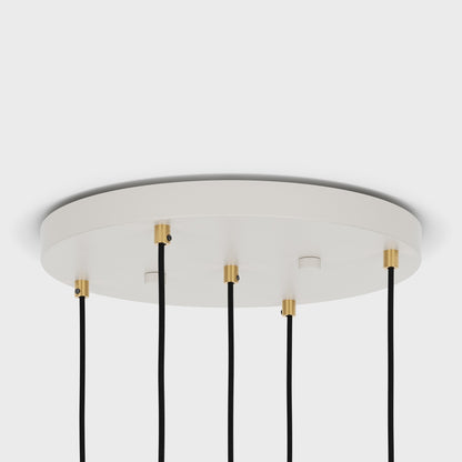 Five Pendant in Brass