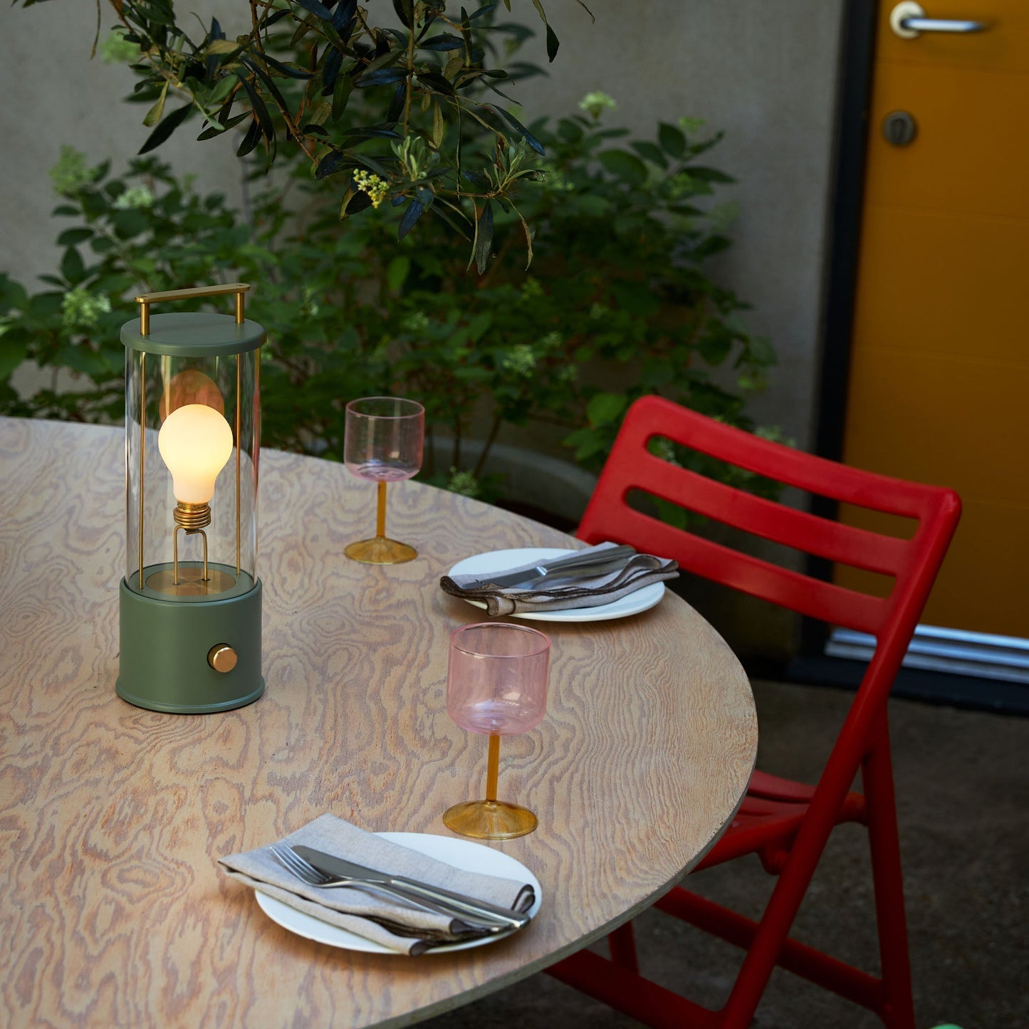 The Muse Portable Lamp in Pleasure Garden Green - Set of 2