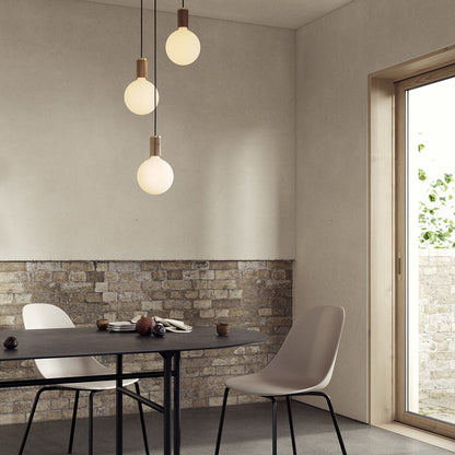 Triple Pendant in Oak + Sphere IV